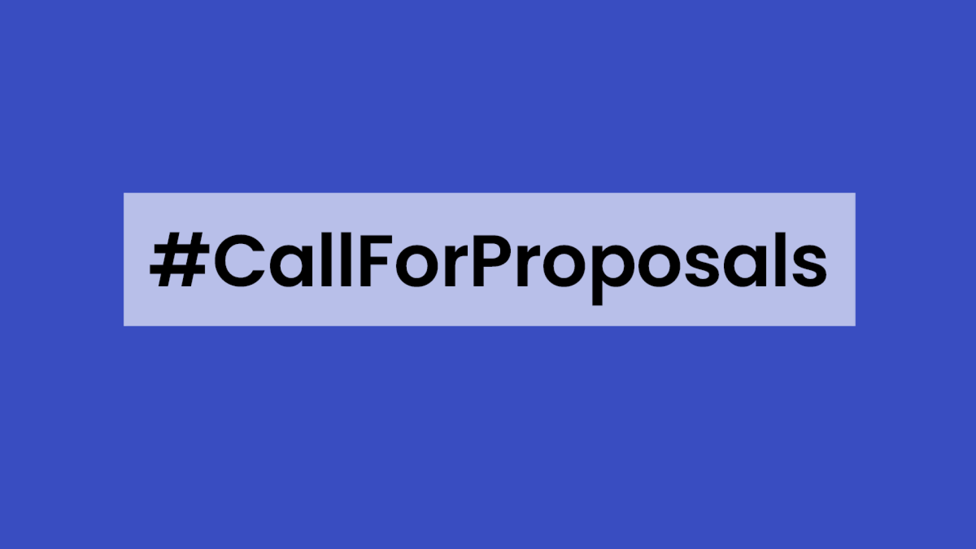 call for proposals